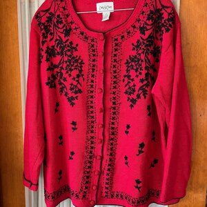 women's button down sweater cardigan 1x